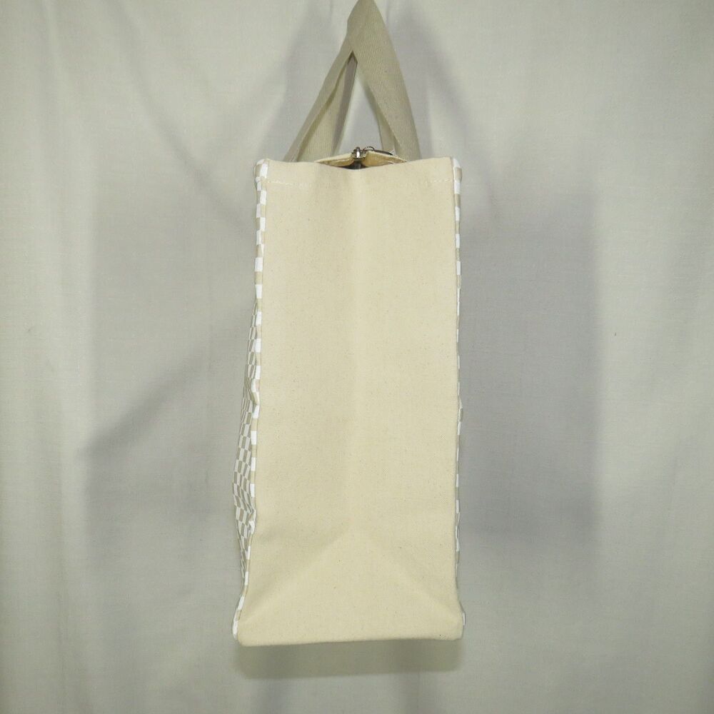 Carve Designs Tan Check Organic Cotton Beach Tote Bag - Picture 8 of 9